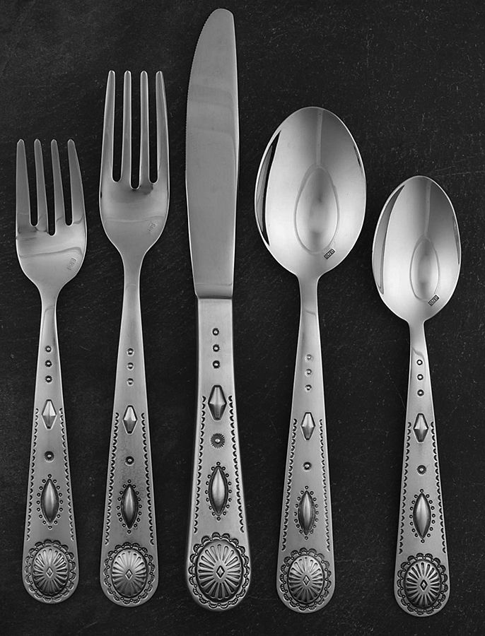 Carsen Concho (Stainless) 5 Piece Place Setting by Ralph Lauren Flatware-1