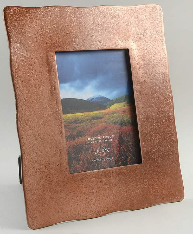 Organics Copper (Hollowware, Aluminum) Frame-Holds 5" X 7" by Lenox-1