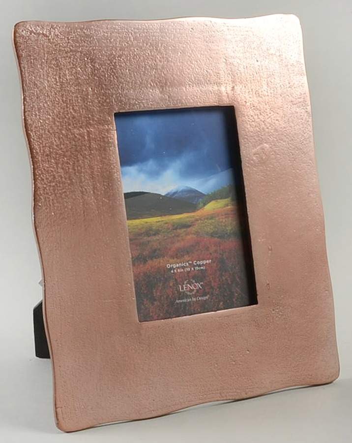 Organics Copper (Hollowware, Aluminum) Frame-Holds 4" X 6" Picture by Lenox-1
