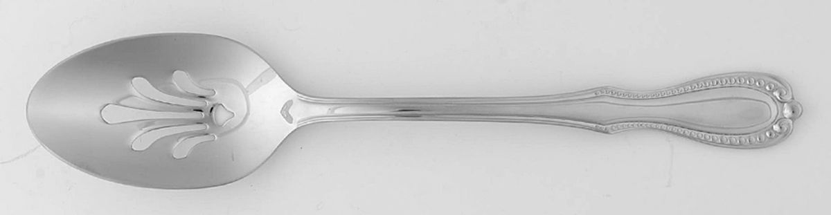 Carrick (Stainless) Pierced Tablespoon (Serving Spoon) by Lenox-1