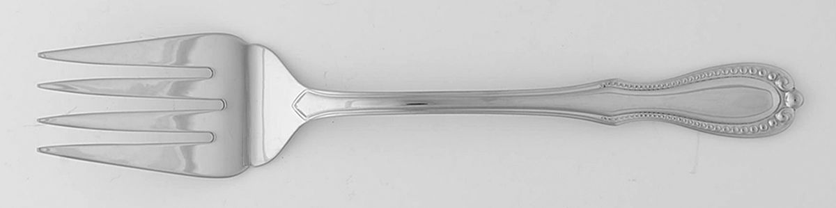 Carrick (Stainless) Medium Solid Cold Meat Serving Fork by Lenox-1