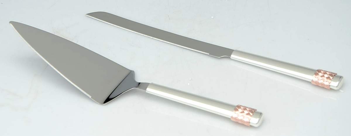 Aegean Rose (Silverplate, Hollowware) Cake Knife & Server Set by Lenox-1