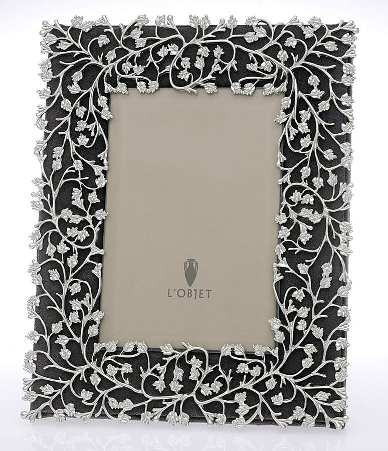 Lorel (Platinum Plated, Hollowware) Frame-Holds 4" X 6" by L'Objet-1