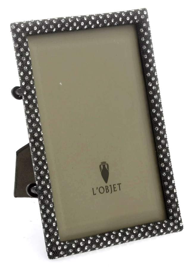 Pave (Platinum Plated, Hollowware) Frame-Holds 4" X 6" by L'Objet-1