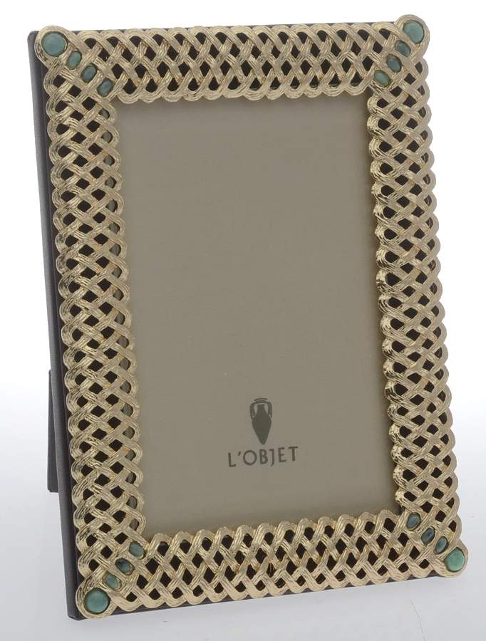 Braid (Gold Electroplate, Hollowware) Frame-Holds 4" X 6" by L'Objet-1