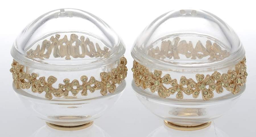 Garland (Gold Electroplate, Hollowware) Salt and Pepper Set by L'Objet-1