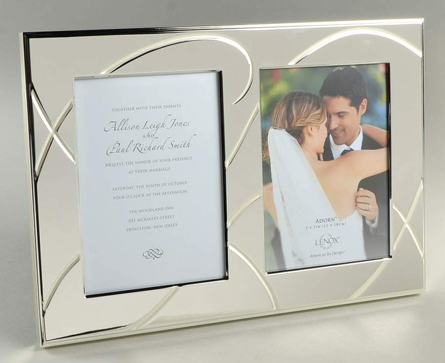 Adorn (Silverplate, Hollowware) Double Invitation Frame by Lenox-1