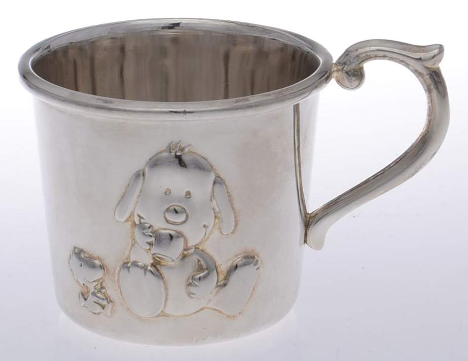 Snoopy (Silverplate, Hollowware) Silverplate Baby Cup by Lenox-1