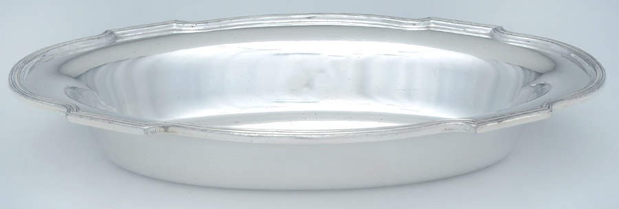 1446 (Silverplate, Hollowware) 10" Oval Double Vegetable No Lid by Lawrence B Smith -1