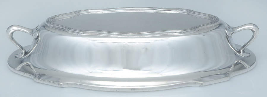 1446 (Silverplate, Hollowware) Lid for 10" Oval Double Vegetable by Lawrence B Smith -1