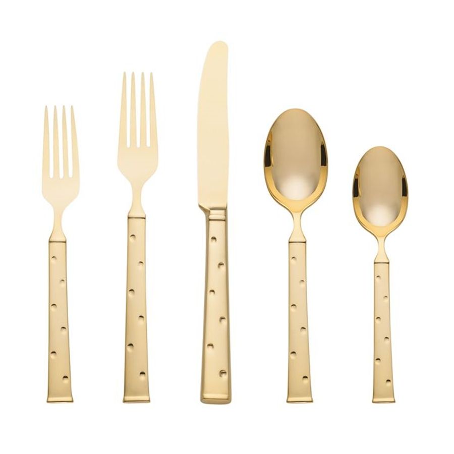 Larabee Dot (Gold Electroplate) Fork by Lenox-1