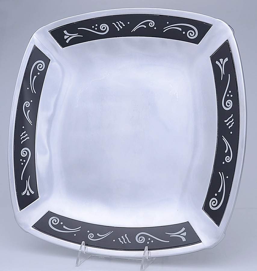Spyro Black (Hollowware, Metalware) 14" Square Tray by Lenox-1