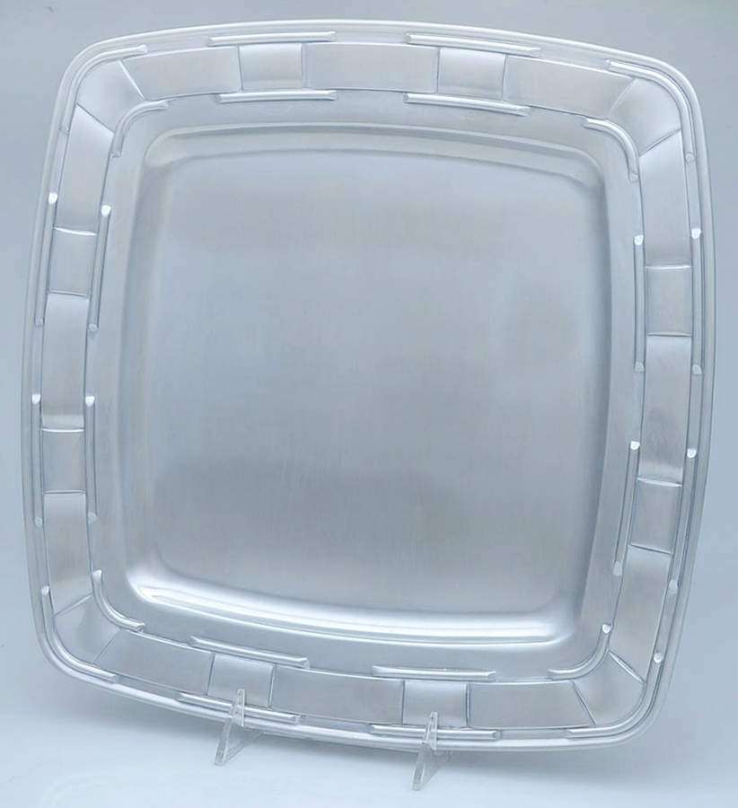 Woven Traditions (Aluminum, Hollowware) 13" Square Platter by Longaberger (Metal)-1