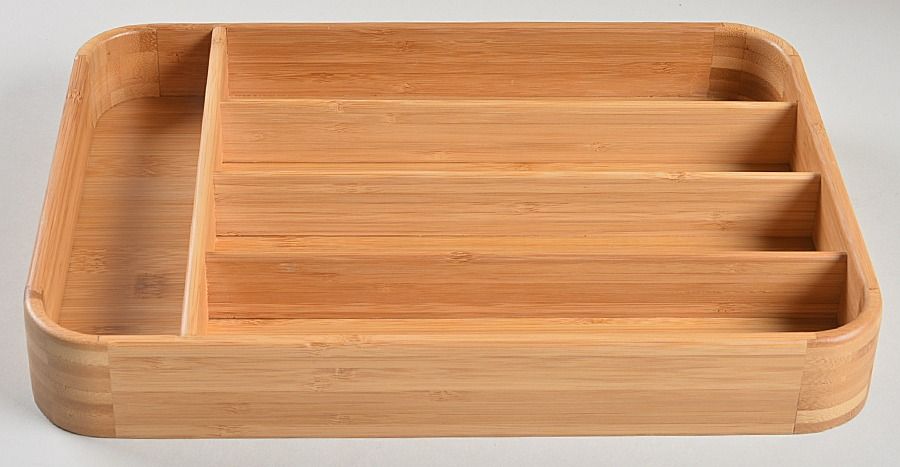Flatware Drawer Caddies Bamboo Bamboo Flatware Drawer Caddy by Lenox-1