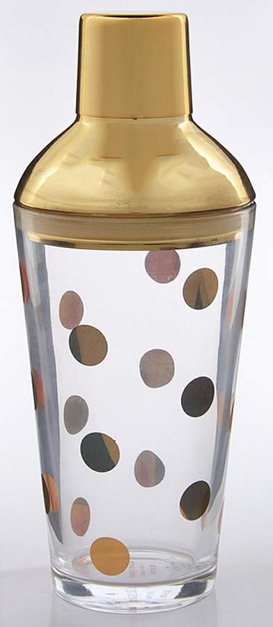 Two of a Kind (Silverplate, Hollowware) Glass Cocktail Shaker with Silver Lid by Lenox-1