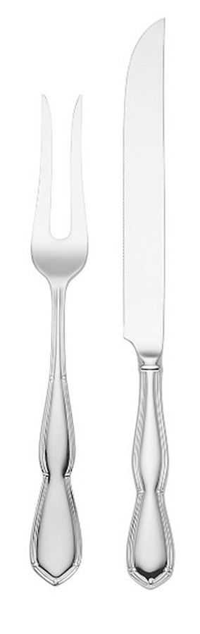 Tavish (Stainless) Large 2-Piece Roast Carving Set, Solid Piece by Lenox-1