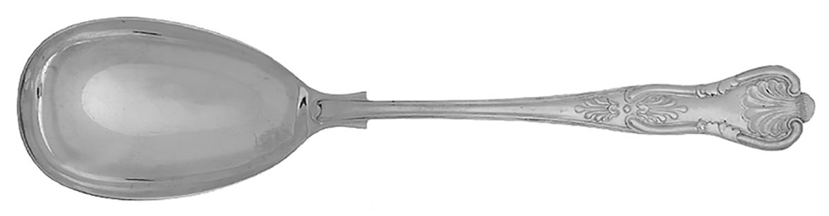 Kings (Silverplate) Solid Salad Serving Spoon by Lewis Rose-1