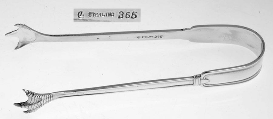 365 (Sterling) Large Ice Serving Tongs by Lebkuecher & Co-1