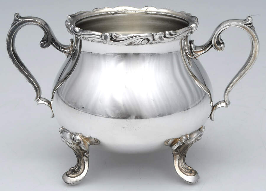 LEO25 (Silverplate, Hollowware) Sugar Bowl No Lid by Leonard Silver Mfg Co-1