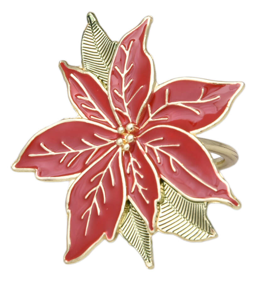 Poinsettia (Gold Electroplate) Napkin Ring by Lenox-1