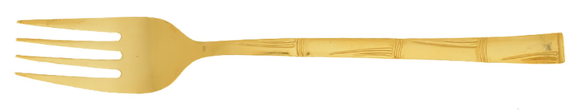 Bamboo (Gold Electroplate) Individual Salad Fork by Lifetime-1