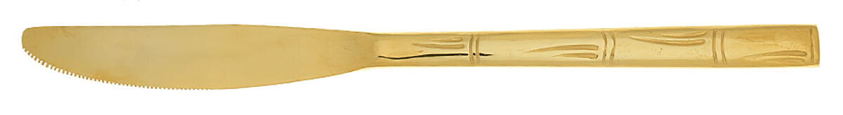 Bamboo (Gold Electroplate) Modern Solid Knife by Lifetime-1