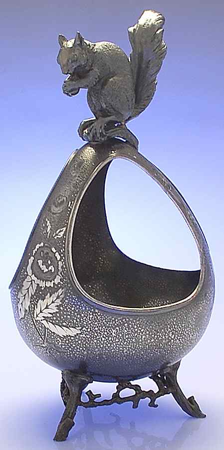 Silverplate Hollowware Figurine Egg Basket by Meriden Britannia -1