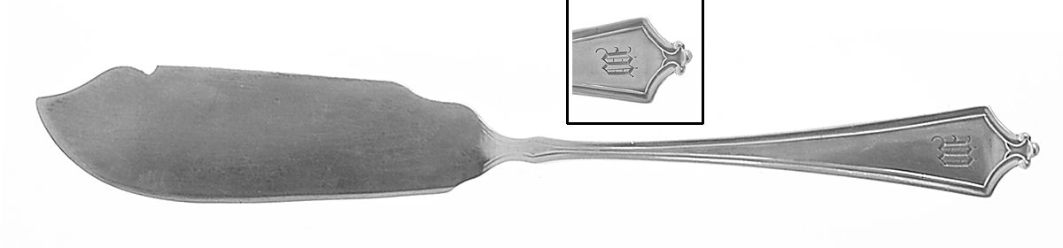 Abraham Lincoln (Sterling, 1910) Monogramed Flat Handle Master Butter Knife by Manchester-1