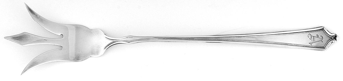 Abraham Lincoln (Sterling, 1910) Large Lettuce Serving Fork by Manchester-1
