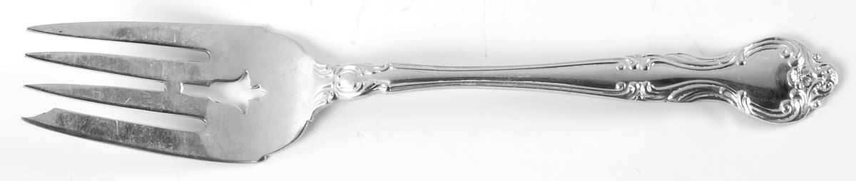 Amaryllis (Sterling, 1951), USA Medium Solid Cold Meat Serving Fork by Manchester-1