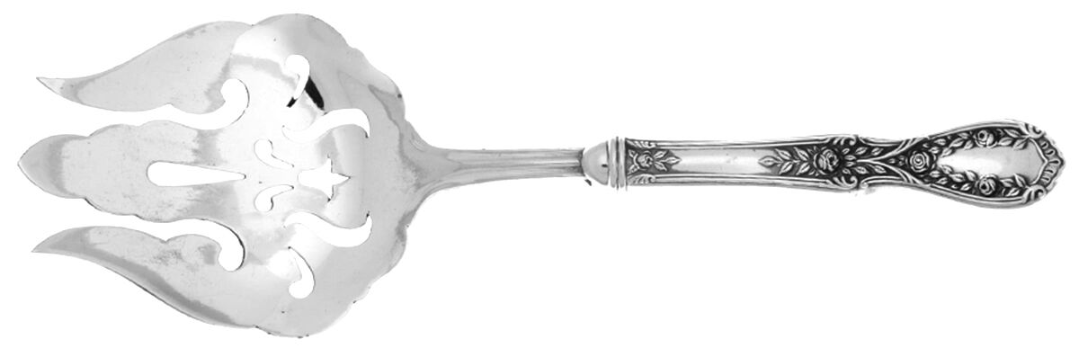 American Beauty (Sterling, 1935) Salad Serving Fork with Plated Prongs by Manchester-1