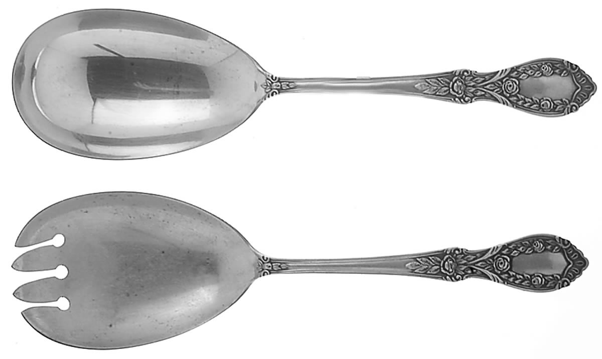 American Beauty (Sterling, 1935) (2 Pc) Solid Salad Set by Manchester-1