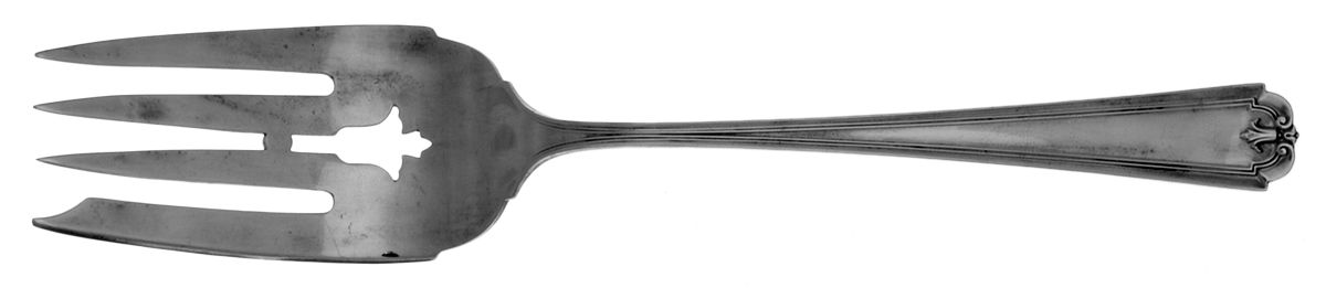 Beaux Art (Sterling 1910, 1932) Medium Solid Cold Meat Serving Fork by Manchester-1