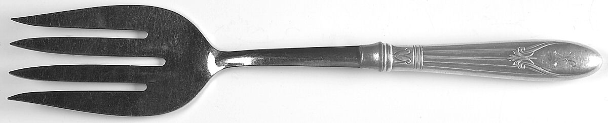 Colonnade (Sterling, 1936) Salad Serving Fork with Stainless Prongs by Manchester-1