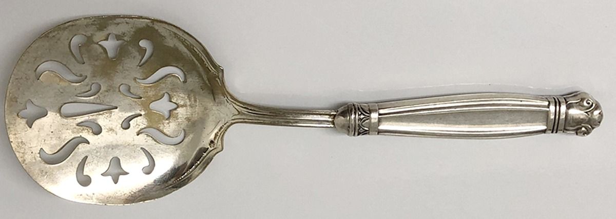 Copenhagen (Sterling, 1936, No Monograms) Tomato Server with Silverplate Blade by Manchester-1