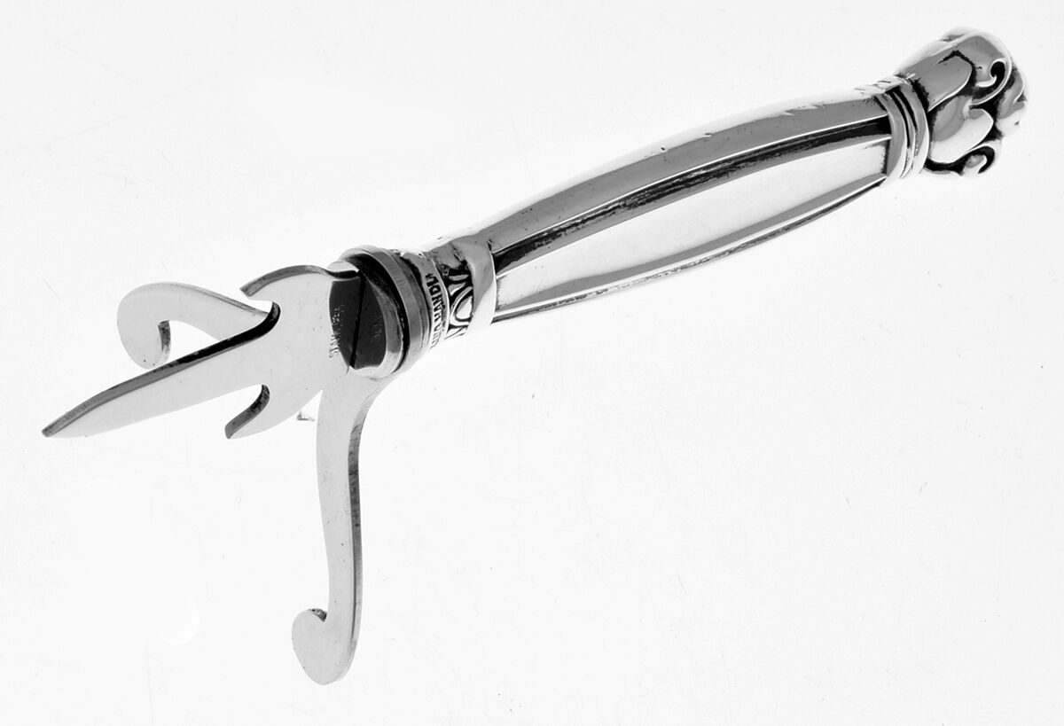 Copenhagen (Sterling, 1936, No Monograms) Individual Corn Spear W/Guard by Manchester-1