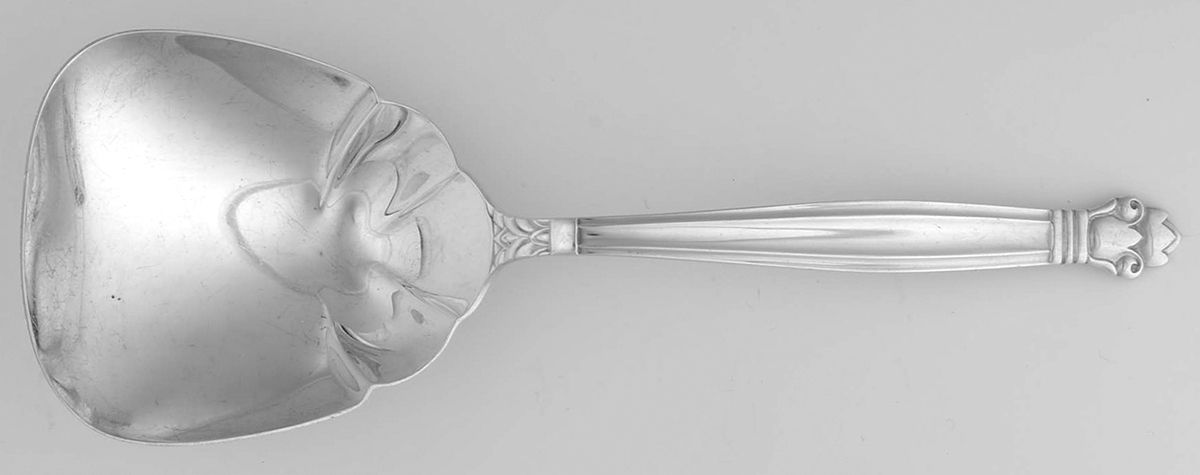 Copenhagen (Sterling, 1936, No Monograms) Small Solid Berry/Casserole Spoon by Manchester-1