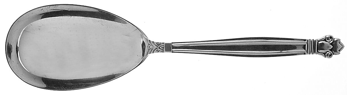 Copenhagen (Sterling, 1936, No Monograms) Solid Salad Serving Spoon by Manchester-1