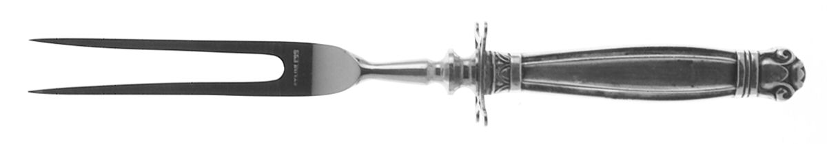 Copenhagen (Sterling, 1936, No Monograms) Small Steak Carving Fork with Stainless Prongs by Manchester-1
