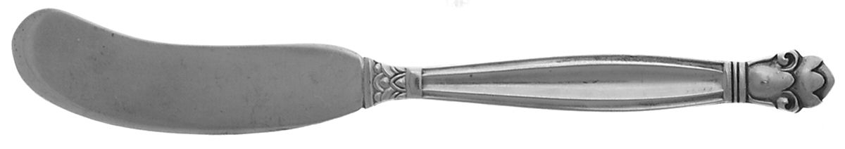 Copenhagen (Sterling, 1936, No Monograms) Flat Handle Butter Spreader by Manchester-1