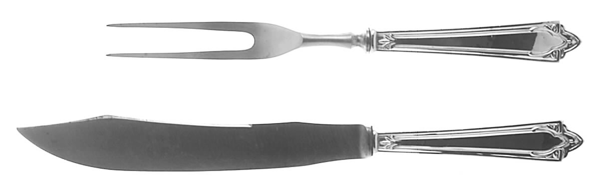 Doric (Sterling, 1932) Small Stainless Blade 2-Piece Steak Carving Set by Manchester-1