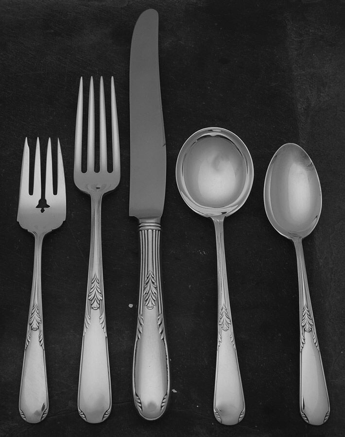 Fleetwood (Sterling, 1910) 5 Piece Dinner Size Setting by Manchester-1