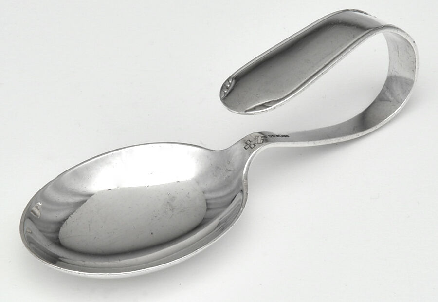 Fleetwood (Sterling, 1910) Curved Handle Baby Spoon by Manchester-1