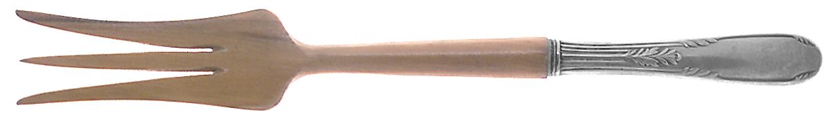 Fleetwood (Sterling, 1910) Salad Serving Fork with Wooden Prongs by Manchester-1