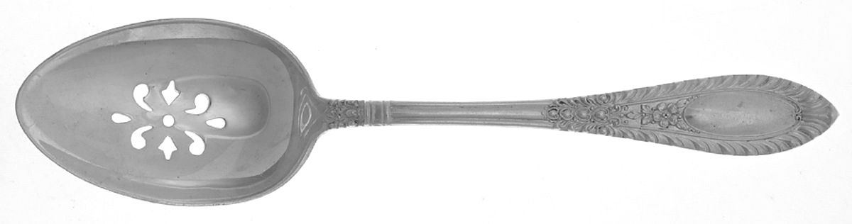 Gadroonette (Sterling, 1938, No Monograms) Pierced Tablespoon (Serving Spoon) by Manchester-1