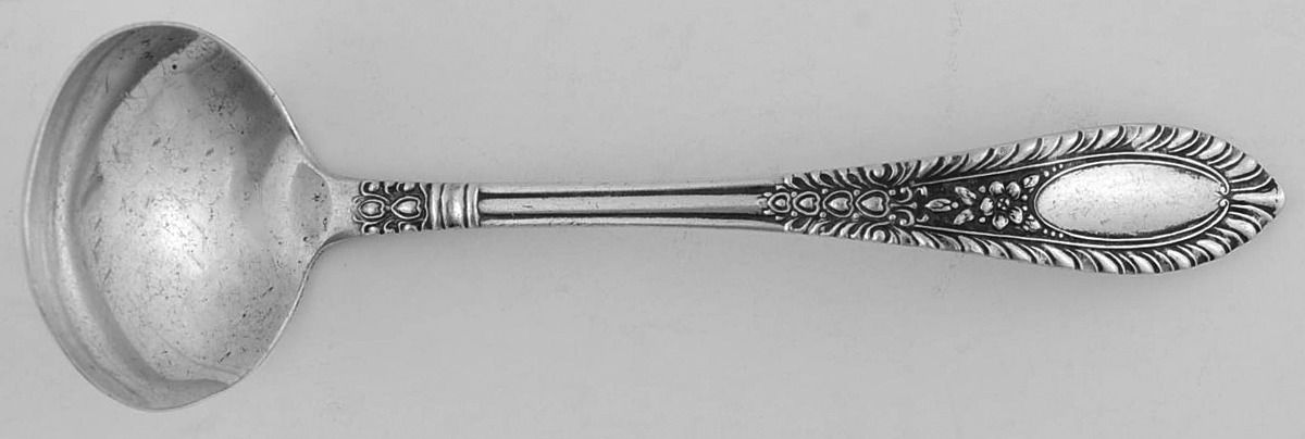 Gadroonette (Sterling, 1938, No Monograms) Small Short Handle Chocolate Spoon by Manchester-1