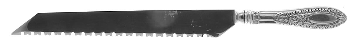 Gadroonette (Sterling, 1938, No Monograms) Bread Knife with Stainless Blade by Manchester-1