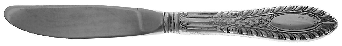 Gadroonette (Sterling, 1938, No Monograms) Modern Hollow Butter Spreader (Stainless) by Manchester-1