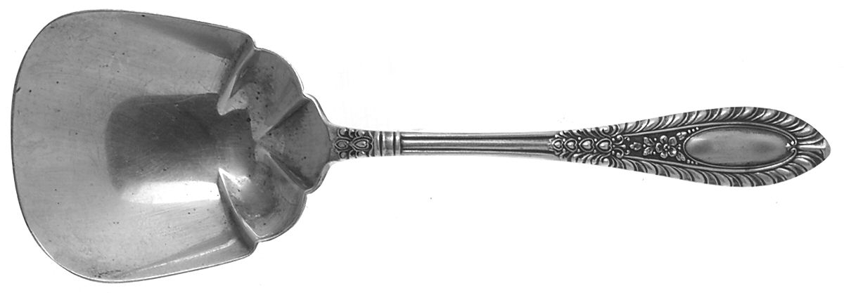 Gadroonette (Sterling, 1938, No Monograms) Preserve Spoon by Manchester-1