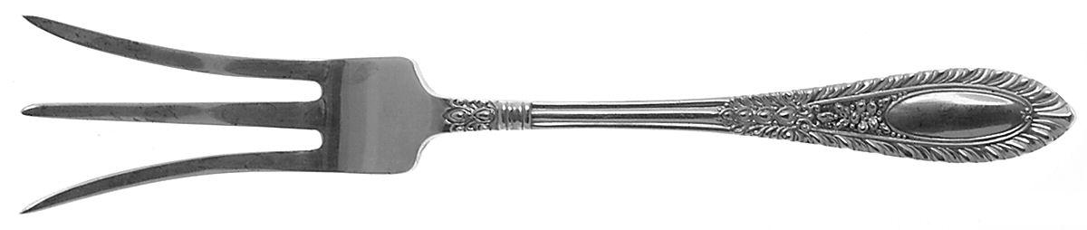 Gadroonette (Sterling, 1938, No Monograms) Lemon Fork by Manchester-1